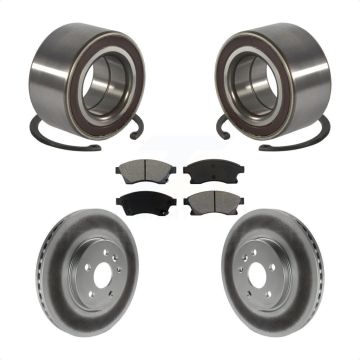 Front Wheel Bearing Coated Disc Brake Rotor And Pads Kit For 2013-2014 Chevrolet Sonic RS KBB-101830