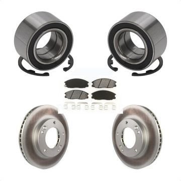 Front Wheel Bearing Coated Disc Brake Rotors And Pads Kit For 2003-2006 Kia Sorento KBB-101839