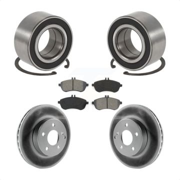 Front Wheel Bearing Coated Disc Brake Rotors And Pads Kit For Mercedes-Benz C250 AWD KBB-101842