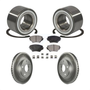Front Wheel Bearing Coated Disc Brake Rotors And Ceramic Pads Kit For Toyota RAV4 KBB-101855