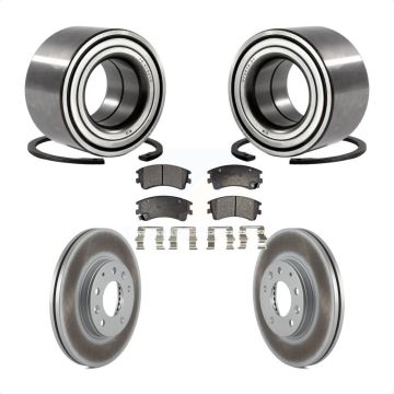 Front Wheel Bearing Coated Disc Brake Rotors And Ceramic Pads Kit For 2003-2005 Mazda 6 KBB-101864