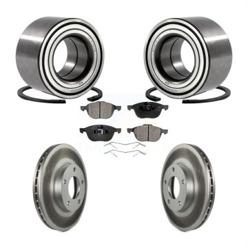 Front Wheel Bearing Coated Disc Brake Rotors And Ceramic Pads Kit For Mazda 3 KBB-101865