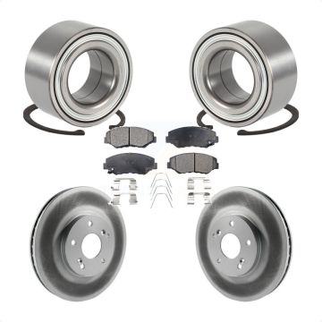 Front Wheel Bearing Coated Disc Brake Rotor And Ceramic Pad Kit For 2003-2004 Honda Pilot KBB-101867