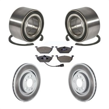 Front Wheel Bearing Coated Disc Brake Rotor Pad Kit For Volkswagen Jetta Beetle Golf City KBB-101870