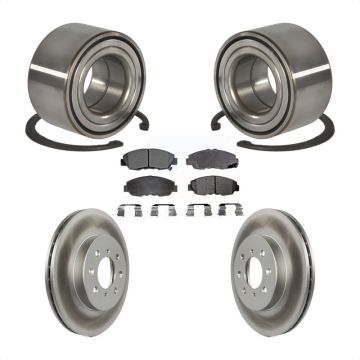 Front Wheel Bearing Coated Disc Brake Rotor And Ceramic Pads Kit For Honda Civic Acura EL KBB-101875
