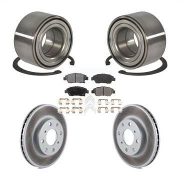 Front Wheel Bearing Coated Disc Brake Rotors And Ceramic Pads Kit For Honda Civic KBB-101878