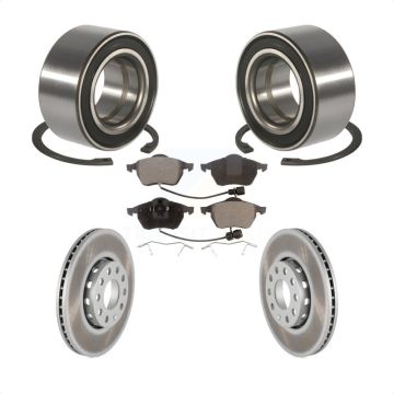 Front Wheel Bearing Coated Disc Brake Rotors And Ceramic Pads Kit For Audi A6 Quattro 100 KBB-101879