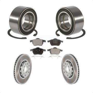 Front Wheel Bearing Coated Disc Brake Rotor And Pads Kit For Volkswagen Passat Audi A4 A6 KBB-101880