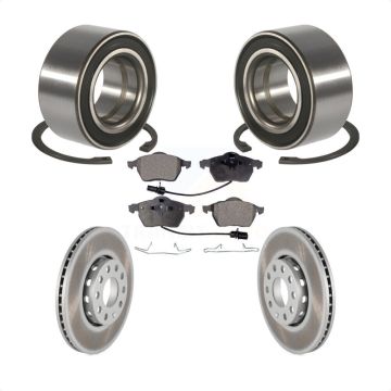 Front Wheel Bearing Coated Disc Brake Rotor And Pads Kit For Volkswagen Passat Audi A4 A6 KBB-101881