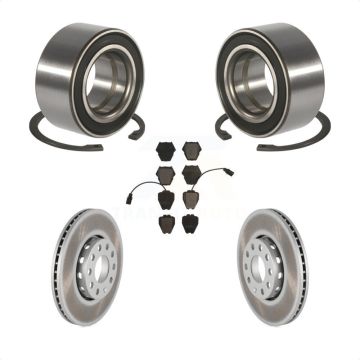 Front Wheel Bearing Coated Disc Brake Rotors And Pads Kit For 2002 Volkswagen Passat 2.8L KBB-101882