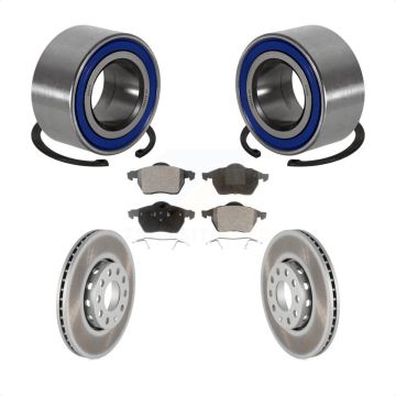 Front Wheel Bearing Coated Disc Brake Rotors And Pads Kit For Volkswagen Passat Audi A4 KBB-101884