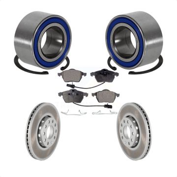 Front Wheel Bearing Coated Disc Brake Rotors And Pads Kit For Volkswagen Passat Audi A4 KBB-101885