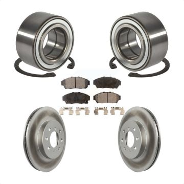 Front Wheel Bearing Coated Disc Brake Rotors And Pads Kit For Acura Integra Honda Civic KBB-101892