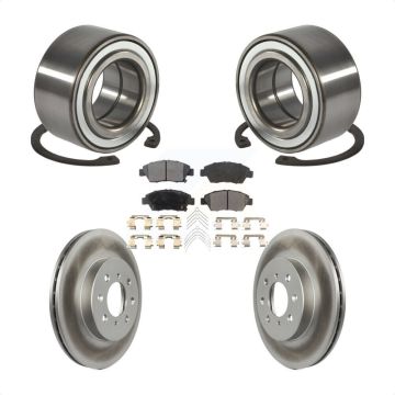 Front Wheel Bearing Coated Disc Brake Rotors And Ceramic Pads Kit For Honda Civic del Sol KBB-101893