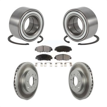 Front Wheel Bearing Coated Brake Rotor Pad Kit For 1998-2002 Honda Accord Coupe with 2.3L KBB-101913