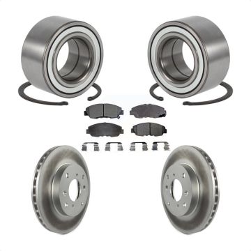 Front Wheel Bearing Coated Brake Rotor Pad Kit For 1998-2002 Honda Accord Sedan with 2.3L KBB-101914