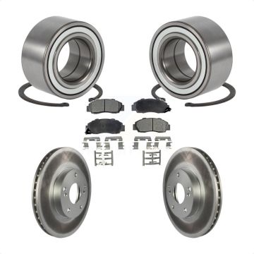 Front Wheel Bearing Coated Disc Brake Rotors And Pads Kit For 1998-2002 Honda Accord 3.0L KBB-101915