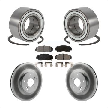 Front Wheel Bearing Coated Disc Brake Rotors And Ceramic Pads Kit For Acura TL CL KBB-101917