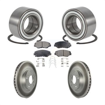 Front Wheel Bearing Coated Disc Brake Rotors And Ceramic Pads Kit For Honda CR-V KBB-101920