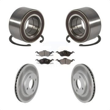 Front Wheel Bearing Coated Disc Brake Rotors And Ceramic Pads Kit For Ford Focus KBB-101927