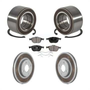 Front Wheel Bearing Coated Disc Brake Rotor And Ceramic Pads Kit For 2005-2007 Ford Focus KBB-101928