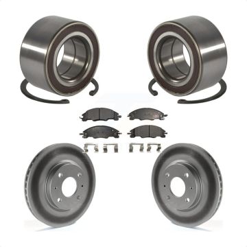 Front Wheel Bearing Coated Disc Brake Rotor And Ceramic Pads Kit For 2008-2011 Ford Focus KBB-101929