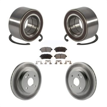 Front Wheel Bearing Coated Disc Brake Rotors And Ceramic Pads Kit For 2011-2014 Mazda 2 KBB-101931