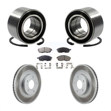 Front Wheel Bearing Coated Disc Brake Rotor Pad Kit For Nissan Altima Maxima INFINITI I35 KBB-101935