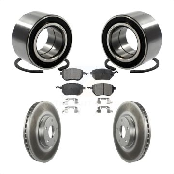 Front Wheel Bearing Coated Disc Brake Rotor And Ceramic Pads Kit For Nissan Altima Maxima KBB-101936