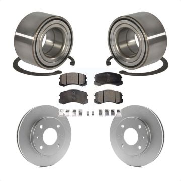 Front Wheel Bearing Coated Disc Brake Rotors And Ceramic Pads Kit For Mitsubishi Lancer KBB-101941