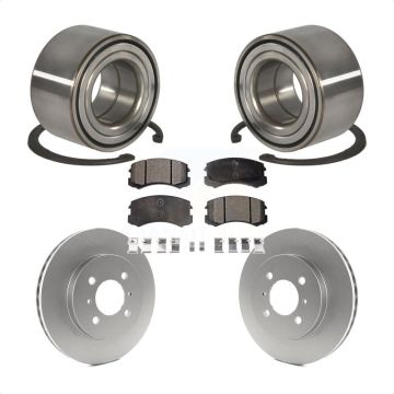 Front Wheel Bearing Coated Disc Brake Rotors And Ceramic Pads Kit For Mitsubishi Lancer KBB-101942