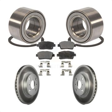 Front Wheel Bearing Coated Disc Brake Rotor And Ceramic Pad Kit For 2001-2005 Toyota Echo KBB-101943