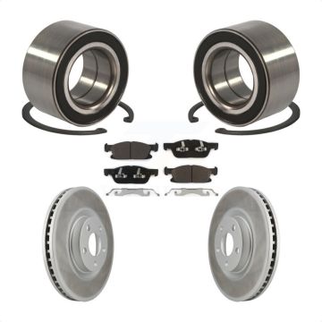 Front Wheel Bearing Coated Disc Brake Rotors And Ceramic Pads Kit For Ford Edge KBB-101947