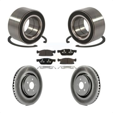 Front Wheel Bearing Coated Disc Brake Rotors And Ceramic Pads Kit For Ford Edge KBB-101948