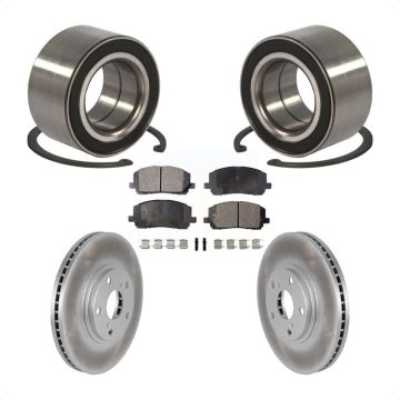 Front Wheel Bearing Coated Disc Brake Rotors And Ceramic Pads Kit For Toyota Highlander KBB-101954