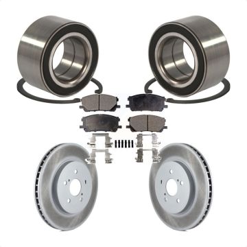Front Wheel Bearing Coated Brake Rotor & Pads Kit For Lexus RX350 RX330 Toyota Highlander KBB-101955