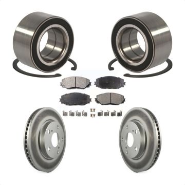 Front Wheel Bearing Coated Disc Brake Rotors And Ceramic Pads Kit For 2010 Lexus HS250h KBB-101960