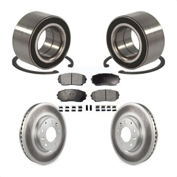 Front Wheel Bearing Coated Disc Brake Rotor Pads Kit For Mazda CX-7 Ford Edge Lincoln MKX KBB-101961