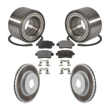 Front Wheel Bearing Coated Disc Brake Rotors And Pads Kit For 2001-2003 Toyota Prius KBB-101964