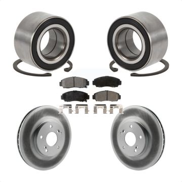 Front Wheel Bearing Coated Disc Brake Rotors And Pads Kit For Honda Accord Acura TSX TL KBB-101975