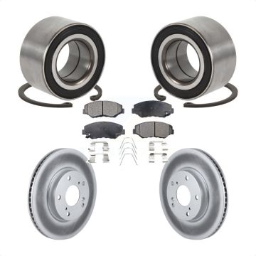 Front Wheel Bearing Coated Disc Brake Rotors And Ceramic Pads Kit For Honda Civic KBB-101978