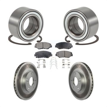 Front Wheel Bearing Coated Disc Brake Rotors And Pads Kit For 2003-2011 Honda Element EX KBB-101980