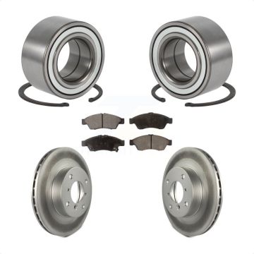 Front Wheel Bearing Coated Disc Brake Rotors And Pads Kit For 2006-2007 Suzuki Aerio KBB-101985
