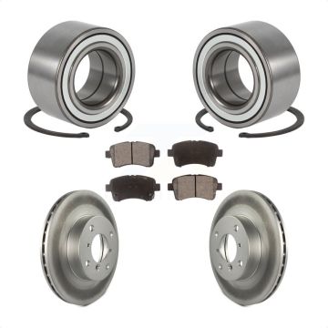 Front Wheel Bearing Coated Disc Brake Rotors And Pads Kit For 2002-2005 Suzuki Aerio KBB-101986