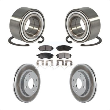 Front Wheel Bearing Coated Disc Brake Rotors And Ceramic Pads Kit For Hyundai Elantra KBB-101988