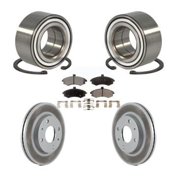 Front Wheel Bearing Coated Disc Brake Rotors And Ceramic Pads Kit For Hyundai Elantra KBB-101989
