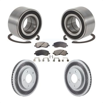 Front Wheel Bearing Coated Disc Brake Rotors And Pads Kit For Mitsubishi Lancer Outlander KBB-101991
