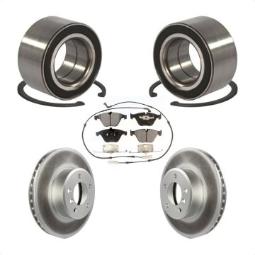 Front Wheel Bearing Coated Brake Rotor Pad Kit For BMW 530xi 528i xDrive 535i 535xi 528xi KBB-101999