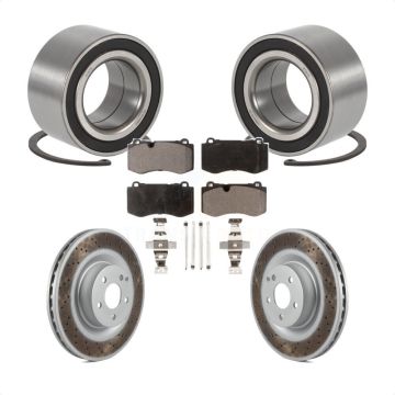 Front Wheel Bearing Coated Disc Brake Rotors And Pads Kit For 2009 Mercedes-Benz S450 KBB-102016