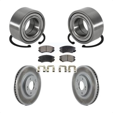 Front Wheel Bearing Coated Disc Brake Rotors And Pads Kit For Hyundai Azera Kia Amanti KBB-102018